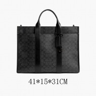 코치 웨슬리 토트 인 시그니처 캔버스 CY772 CHR