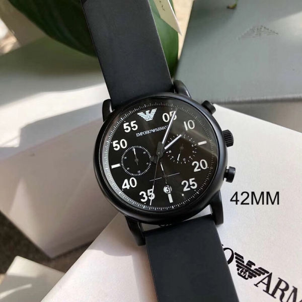 블링크,엠포리오아르마니 엠포리오 아르마니 남성용 매트블랙 스포츠 손목시계 AR11133