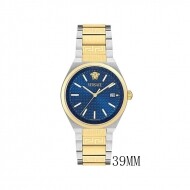 베르사체 브이 오리아 39mm VE0F00325 SS IP 2N BLUE 남성