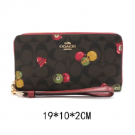 코치 시그니처 오너먼트 프린트 롱 짚 어라운드 장지갑겸 손목지갑 C7411