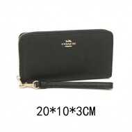 코치 COACH C3441balck 롱 지퍼 라운드 지갑 여성용 IMTAU 토프