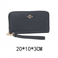 코치 COACH C3441navy 롱 지퍼 라운드 지갑 여성용 IMTAU 토프