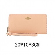 코치 COACH C3441apricot 롱 지퍼 라운드 지갑 여성용 IMTAU 토프