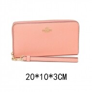 코치 COACH C3441pink 롱 지퍼 라운드 지갑 여성용 IMTAU 토프