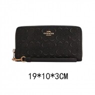 코치 시그니처 레더 장지갑 C7360black