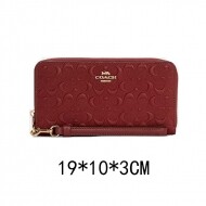 코치 시그니처 레더 장지갑 C7360red