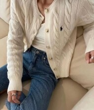 폴로 랄프로렌 케이블 가디건 걸즈 걸스 니트 꽈배기 스웨터 가디건 7컬러