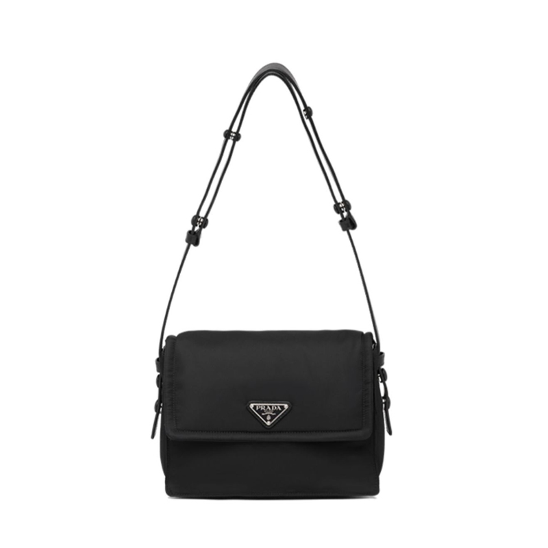 프라다 Prada 여사 Cini 재생 나일론 플러스 트럼펫 우체부 가방 크로스백 23x16x11cm